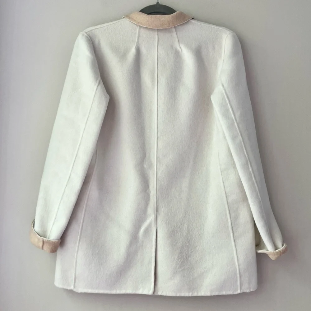 J Crew | Leighton Blazer Double Faced Wool Cream Sand One Button Size 0
